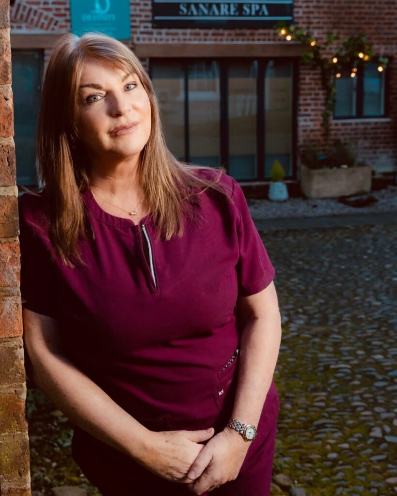 Simone Quinn-Dixon outside Sanare Spa in Tarporley